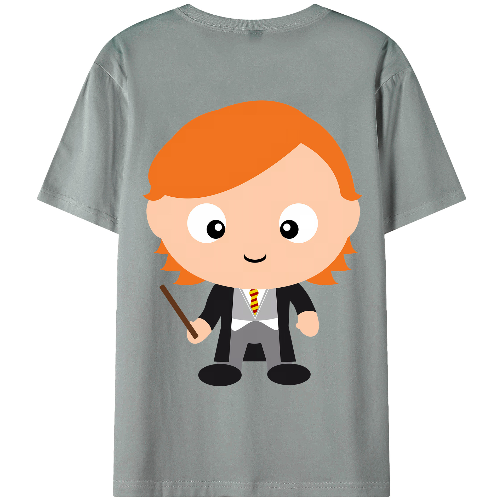 （画像用） Harry Potter ハリー・ポッターシリーズ 綿100％ メンズ半袖Tシャツ（バックプリント） 通気性
